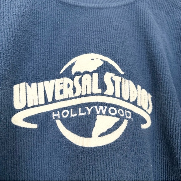Vintage Universal Studios Corduroy Crewneck Sweatshirt Blue - Picture 3 of 9